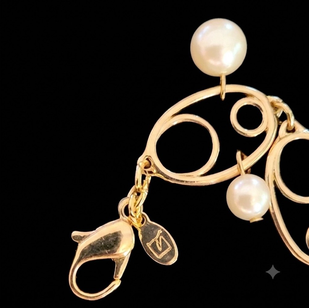 Vintage 1970s Faux Pearl Necklace With Jeweler Hallmark