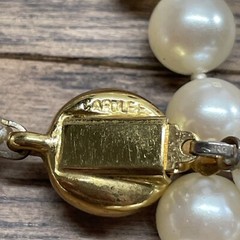 Vintage Carol Lee Single Strand Knotted Faux Pearl Necklace Jewelry KG JD