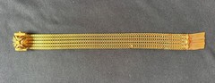 Vintage Viotorian Gold Tone Slide Tassel Bracelet (missing two pearls)