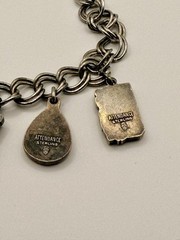Vintage Pacific Bell Sterling Silver Attendance Charm Bracelet 108.6 OZ