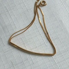 Vintage Gold Tone Chain Bracelet 7 Inches. As Pictured -VM195