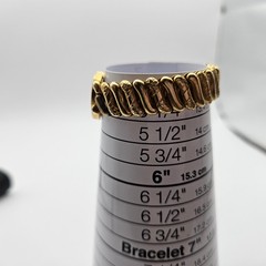 Vintage Marathon Heart Sweetheart Expansion Bracelet Gold Floral Etched