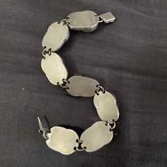 Vtg Rare SilverTone 8″ Baseball Cap Link Bracelet 50s Novelty Sport Memorabilia