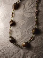 9 Piece Vintage Necklace Lot Glass And Natural Stone Variety Length 1 Anklet