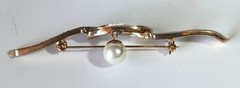 Lot of 3 Vintage Brushed Gold-tone White Rhinestone Brooches