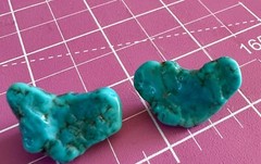 Vintage 3 Strand, Clip Earrings, And Stretchable Bracelet Turquoise