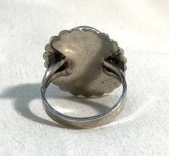Vintage Mexico FCP 925 Sterling Silver Simulated Fire Opal Ring Size 6
