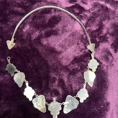 Vintage Art Deco Mexican Sterling Silver modern Grape Necklace ~16.5”; 36 grams