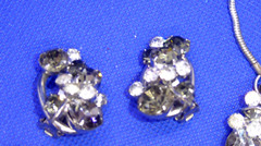JULIANA 5 LINK BLACK DIAMOND &CLEAR RHINESTONE PARUE SET