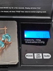 Vintage 1990-s 14 Ct Rolled Gold Aquamarine Zircons Earrings – Hallmarked 585 RG