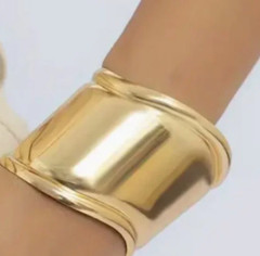 Vintage 1990’s Gold Bracelet Cuff- Trending Now-Designer like