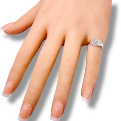Initial Letter D Signet 925 Sterling Silver Baby Child Pinky Ring Size 3.25