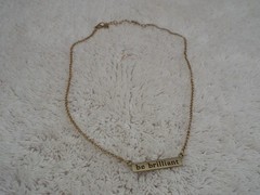 Goldtone ” be brilliant ” Necklace (K37)