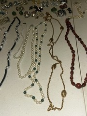 Vintage Jewelry Lot Mixed Estate 1950s+ Silver Jade Pearls Rings Earrings