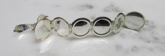 Round Sterling Silver Photo Album Dangle Pendant ~ 14.2grams ~ 3-C278