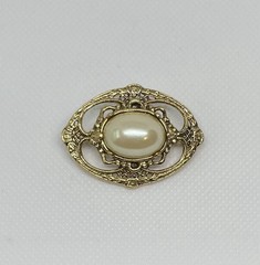 Mixed Brooch Lot Costume Jewelry Gold Tone Mix Pins Rhinestones Opal Onyx