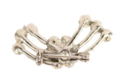 Vintage Rhinestone Pin 1.5 Inches Long Rollover Clasp Excellent Condition