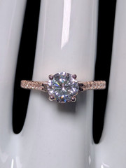 Vintage Round Brilliant Cut Simulated Diamond with Simulated Diamond Accents Ros