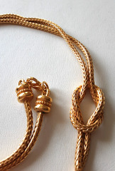 MMA 1994~ Double Snake 24K Plated Egyptian Lariat Necklace~ MOMA