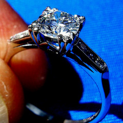 Original EARTH MINED DIAMOND Deco Engagement Ring Vintage PLATINUM Solitaire S 6