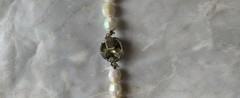 Vintage Monet White Glass Acrylic & Gold Tone Wire Strung Bead Necklace Lot
