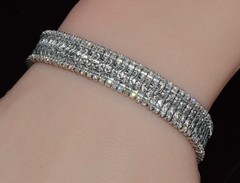 AUTHENTIC ROBERTO COIN 2.08CT DIAMOND FLEXIBLE LINE BRACELET IN SOLID 18K GOLD