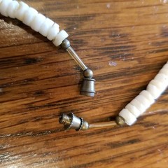 VTG Necklace 17″ Long Puka Shell Sponge Coral Heishi Beads & Shell Pieces Beachy