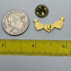 Triple Heart Lapel Pin Love Red Enamel 90s Collectible Brooch Vintage Gold Tone