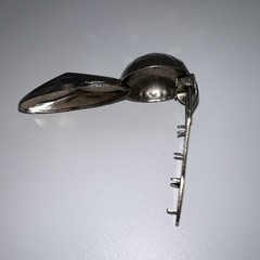 Vintage Fur or Scarf Clip Brooch with Gripping Posts Non Sliding Spring Tension