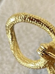 Vintage Lidz Signed Brooch Goldtone Infinity Link Pin
