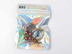 Vtg Rhinestone Floral Spray Red Pink Gold Tone Flower Bouquet Pin Silver Basket