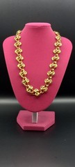 Vintage 1980’s Anne Klein Couture Gold Tone Knot Link Choker Necklace 17in