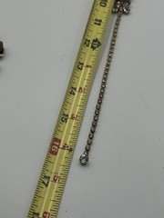 Vintage Clear Smoky Gray Pink Rhinestone Floral Necklace Unsigned