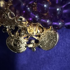 Elizabeth Taylor For Avon Forever Violet Glass Bead Necklace