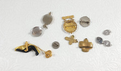 Lot of 11 School Religious Travel Charms Pins Lapel Pins / Assorted Detash Pins