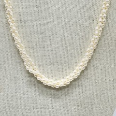 Vintage Rice Pearl Necklace Endless Strand 3 Rows Torsade 30 Inches Classic