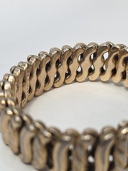 Daughters Of The American Revolution Expandable Sweetheart Bracelet Gold Tone