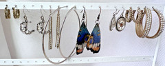 Silver 90s Modernist butterfly y2k 2000s 1990s Pierced hugger Earrings Lot 8 PRS