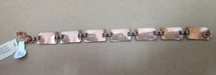 Vtg Solid Copper Thunderbird 7 Panel Link Bracelet 7.5″ Native American Style