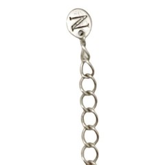 Natori Statement Necklace Silver Rhinestone Large Metal Beaded Chain