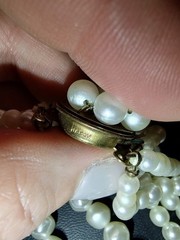 Frank Hess Inspired Matte-Shine Wired Tiered Glass Pearl Cascade Necklace Japan