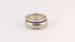 Vintage Spinner Ring Sterling Silver 925 Wedding Band Simple Size 6