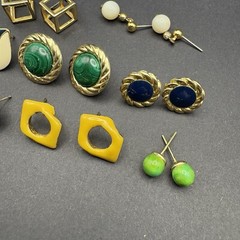 Vintage to Now Post Back Earrings Lot of 8 Pairs Multicolor Fashion Pierced Ear