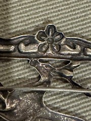 1940’s – 1950’s Lang Sterling Silver Leaping Stag Deer Cutout 2” Brooch Pin