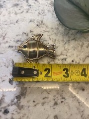 Vintage Retro Silver & Gold Tone Tropical Fish Dual Pin & Pendant Style brooch