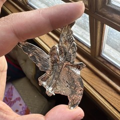 Winged Guardian Angel Fairy Woman Brooch With AB Iridescent Crystals And Enamel