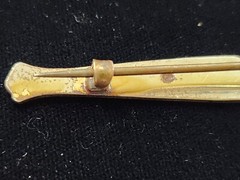 Sterling Silver (Top Only) Vintage Art Nouveau Bar Brooch Pin 4″