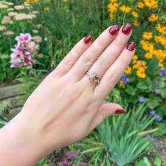 Platinum 6.37 Carat Champagne/Light Brown Genuine Zircon Diamond Ring (#J6923)