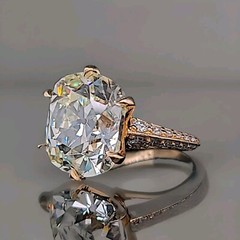 Vintage 18k Yellow Gold Engagement Ring 10.08ct Natural Euro Cut Yellow Diamond