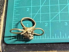 Vintage Brutalist Modernist Brass Abstract Free Form Ring Size 6